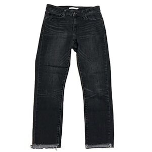 Levi’s Classic Mid Rise Skinny Charcoal Wash Crop Jeans Women’s 6 Stretch Black